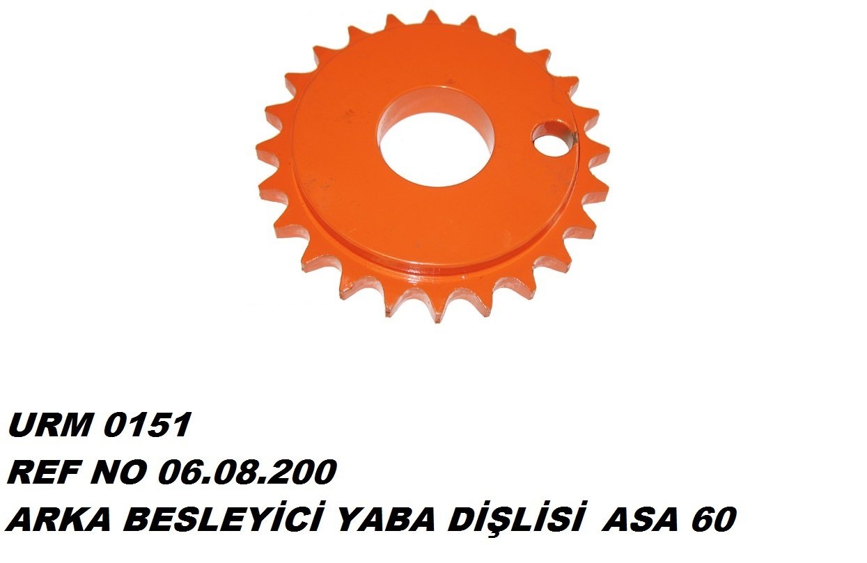 YABA 60'LIK ARKA BESLEYİCİ DİŞLİ 24 DİŞ REF NO : 06.08.200