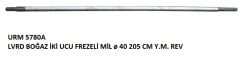 BOĞAZ İKİ UCU FREZELİ MİL ÇAP 40MM BOY 205 CM