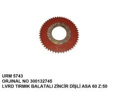 TIRMIK BALATALI ZİNCİR DİŞLİSİ ASA60 Z50 REF NO: LA 300132745