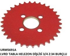 TABLO HELEZON DİŞLİSİ 3/4 Z34 BURÇLU
